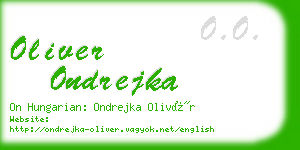 oliver ondrejka business card